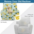 thumbnail image 4 of Kuiaobaty Lemon Pattern Recliner Couch Cover Stretch Reclining Sofa Slipcover Breathable Recliner Chair Cover Large Washable Reclining Slipcover with Pocket for Living Room, 4 of 8