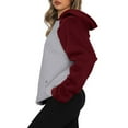 thumbnail image 5 of Diufon Womens Hoodies Tops Trendy Color Block Tops Long Sleeve Sweatshirts with Pockets, 5 of 6