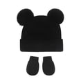 thumbnail image 2 of Chapeaux pour Bébé Tricotés, Bonnet d'Hiver Double Pompon pour Tout-Petit, 2 of 3