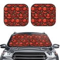 thumbnail image 2 of Bingfone Tomatoes And Chili Windshield Sun Shade 2-Piece Foldable Car Front Window Sunshade for Most Sedans SUV Truck - Medium, 2 of 7
