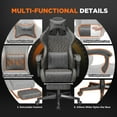 thumbnail image 5 of Huracan Gaming Chair with Footrest,Computer Office Chair with Massage Lumbar Support & Headrest, High Back Vintage Game Chair for Adults, Gray, 5 of 8