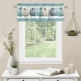 thumbnail image 4 of Fall Valance for Windows Blue Pumpkin Curtains Valances Harvest Thanksgiving Rod Pocket Valance Window Treatments Autumn Short Curtains for Kitchen Living Room Bedroom Window Decor 1 Panel 54x18 Inch, 4 of 6