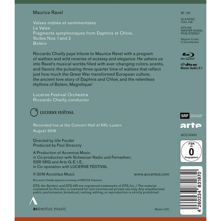 Chailly Conducts Ravel (Blu-ray), Accentus, Music