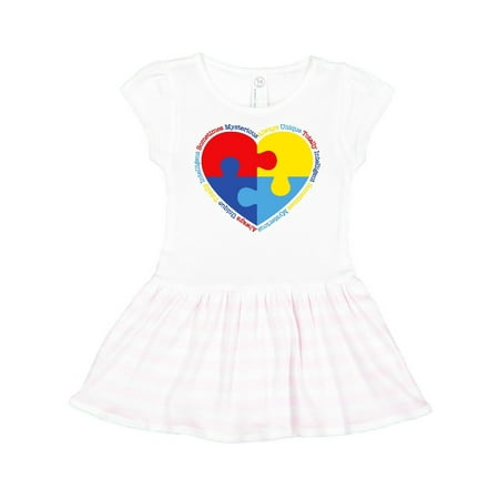

Inktastic Autism Puzzle Heart Gift Toddler Girl Dress