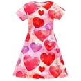 thumbnail image 4 of Babcutegg Girls' Dresses, Floral Print Short Sleeve Casual Outfit Girls' Summer wear Dress Multicolor 9-10T, 4 of 5