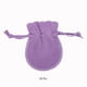 thumbnail image 4 of Qarigey 50 Uds bolsa de joyería con cordón de doble cara bolsa de elevación de pila regalos adornos de franela redonda embalaje de joyería boda Ropa, zapatos y accesorios Miscelánea Púrpura Qarigey AP015690-02, 4 of 6