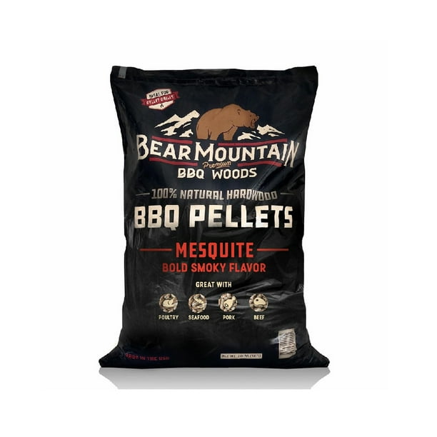 Bear Mountain BBQ Premium All-Natural Hardwood Mesquite BBQ Smoker Pellets 20 lb - Walmart.com ...