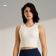 thumbnail image 3 of WMTBSRSW Womens' Quick Dry Sports Bra Longline Wirefree Padded with Medium Support Smock Neck Padded Crop Tank Tops with Workout Yoga Fitness, 3 of 8