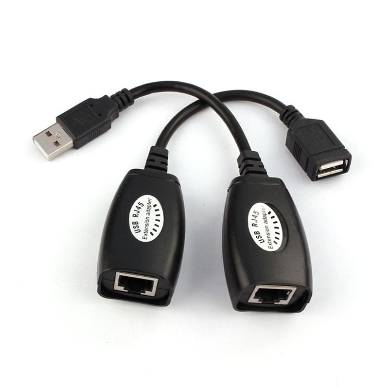 USB Extension Extender Adapter Up To 150ft CAT5 RJ45 LAN Cable -