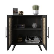 Twin Star Home Accent Cabinet in Black