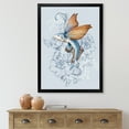 thumbnail image 3 of Designart 'Flying Fish and Peonies' Traditional Framed Art Print, 3 of 4