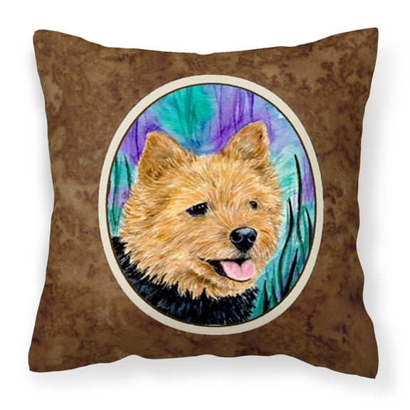 Carolines Treasures SS8431PW1414 Norwich Terrier Fabric Decorative Pillow, 14Hx14W, multicolor
