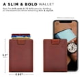 thumbnail image 4 of Serman Brands Slim Wallet Money Clips | Bifold Leather Wallet | RFID Blocking Minimalist Bifold Men Wallet | Stylish and Secure Wallet | Canyon Red, 4 of 6