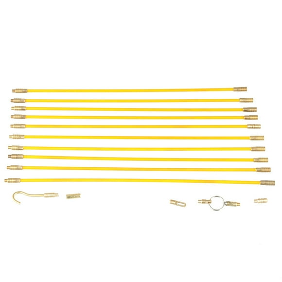 Fiberglass Electrical Fish Tape Kit - 10pcs, 4mm Diameter