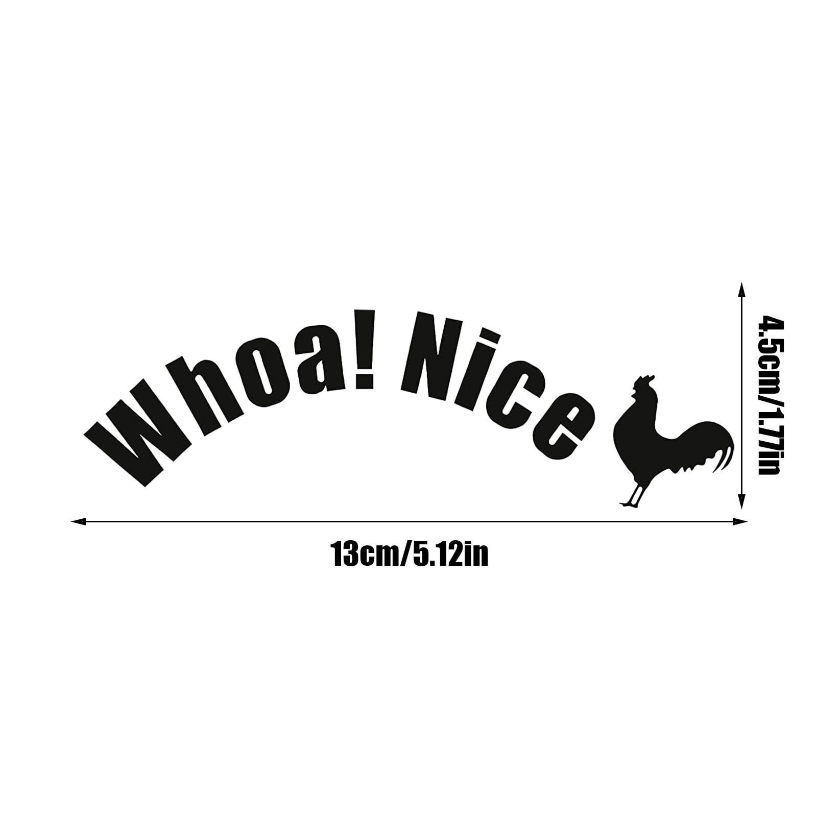 Vinyl Toilet Seat Funny Rooster 5 Whoa Nice Cock Sticker Decal Black 
