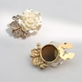 thumbnail image 4 of Diamond-Embellished Shirt Button Covers, Silver-Tone Cufflinks for Evening Wear, Women's Dress Shirt Accessories Pair, 4 of 8