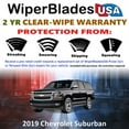 thumbnail image 2 of 2019 Chevrolet Suburban Beam Wiper Blades Wipers w/2yr Warranty (Set of 3) w/Rear Wiper (WiperBladesUSA), 2 of 5