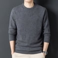 thumbnail image 2 of Men's Autumn/Winter 450g Pure Wool Round Neck Warm Sweater, 2 of 9
