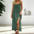 thumbnail image 2 of Gubotare Women's Maxi Dresses for Women Casual Long Summer Sun Dresses 2026 Spaghetti Strap Hawaiian Vacation Outfits for Women (Dark Green,M), 2 of 7