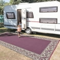 thumbnail image 2 of Ming's Mark Inc RC5 1421584, Burgundy and Beige Polypropylene, Classical Patio Mat for RV Exterior, 2 of 6