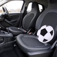thumbnail image 4 of Cojín redondo de fútbol de peluche, cojín de sofá flexible, 4 of 6