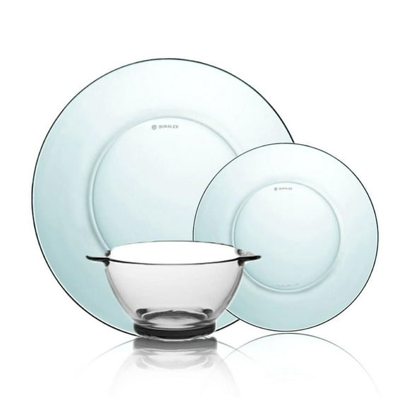 Duralex Lys Clear 18 Piece Dinnerware Set, Service for 6