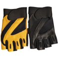 thumbnail image 2 of Pesca cuero genuino pesca en el mar Fitness peep Dedo antideslizante instrumento resistente al desgaste levantamiento de peso al aire libre Deportes de equitación guantes semiespecificados, amarillo, 2 of 3
