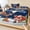 Navy Blue, variant on King Size Fitted Sheet Set - Red Christmas 3 Piece Bedding Sets 16" Deep Pocket Fitted Sheet with 2 Pillowcases, Santa Elk Gifts Snowflake Winter Xmas Tree Brushed Microfiber Hotel Luxury Bed Sheets