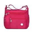 thumbnail image 1 of Bolso de hombro para mujer, bolso amplio con múltiples bolsillos, bolso cruzado para mujer, bolso de mano a la moda, bolso con asa superior, rosa S JFHHH pequeña, 1 of 5