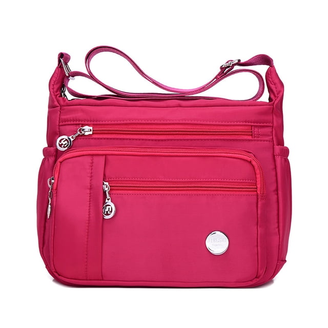 Bolso de hombro para mujer, bolso amplio con múltiples bolsillos, bolso cruzado para mujer, bolso de mano a la moda, bolso con asa superior, rosa S JFHHH pequeña