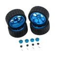 thumbnail image 5 of Kuntesetty RC Wheel Rims Rubber Tires Kit Replacement M3 Wheel Nut for 144001 1:12 1:18 Blue, 5 of 9