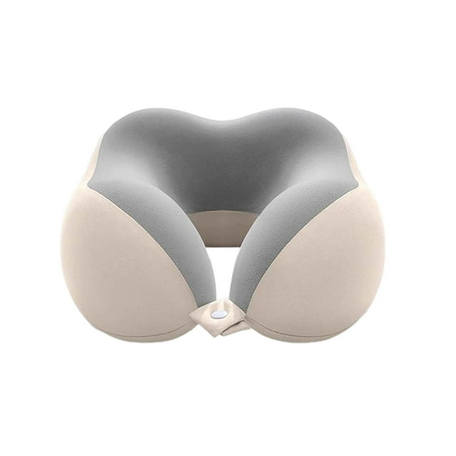 Ergonomic Memory Foam Travel Neck Pillow for Optimal Support and Comfort on Airplane Train Car and Home Use