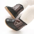 thumbnail image 2 of Quealent Baby Western Cowboy Boots Infant Girls Boys Cozy Warm Boots Baby Girl Shoes Non-Slip Crib Shoes for Newborn Toddlers Black for Size Toddler 5.5, 2 of 9