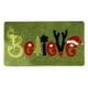 thumbnail image 2 of Felpudo navideño de poliéster flocado verde de 40 x 60 cm | Alfombra navideña antideslizante y duradera | Decoración navideña para baño, cocina, entrada y hogar, 2 of 6