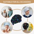 thumbnail image 2 of Paw Print Heart Print Bouffant Caps with Button and Sweatband, Adjustable Scrub Caps hat for Women Men, 2 of 5