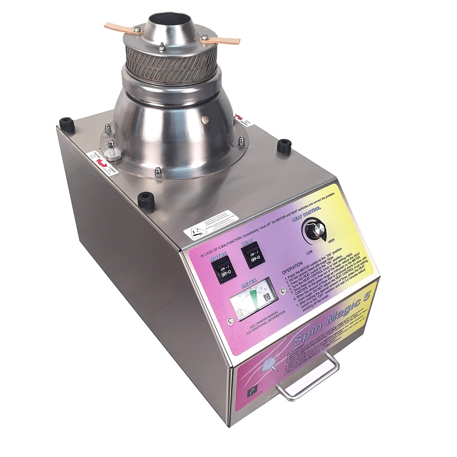 Paragon Spin Magic 5 Cotton Candy Machine with Metal Bowl