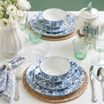 thumbnail image 5 of KINGSTONE 32-Piece Blue Floral Porcelain Dinnerware Set, Service for 8, Microwave & Dishwasher Safe, 5 of 9
