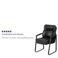 thumbnail image 4 of BizChair Black LeatherSoft Executive Side Reception Chair with Lumbar Support and Sled Base, 4 of 12