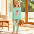 thumbnail image 4 of HYCLES Girls Christmas Pajamas Sets 4 Pieces Kids Cotton Sleepwear Long Sleeve PJS Set for Children daily wear and Christmas, 4 of 6