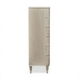 thumbnail image 6 of Maklaine Modern 6-Drawer Poplar Wood & Marble Chest in Moonlight Beige, 6 of 12