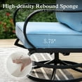thumbnail image 4 of Sophia&William 5 Seat Patio Conversation Set Outdoor Sofa Chairs and Marble Table Furniture Set, Blue, 4 of 8