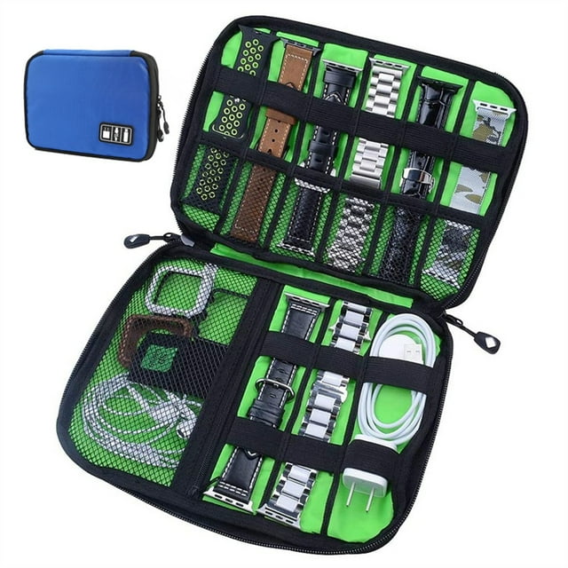 Watch Organizer Case Multifunction Waterproof Nylon Travel Storage Bag for Apple Watch Strap Band Case Watchband Holder Pouch