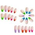 thumbnail image 6 of FSTDelivery 24pcs Classic Mixed Solid Color Border Press on Nails Set for Women Girls,Short Tip Almond Fake Nails,Acrylic Nails for Office Daily Wedding,Full Nail Wrap Gift for Valentine's Holiday, 6 of 7