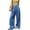 Blue, variant on Women's Polka Dot Straight Pants - Lightweight Casual Trousers for Spring Summer Daily Wear, Easy Match with Tees or Blouses, Comfortable Fit, Perfect Pants for Women on Vacation,White 2XL