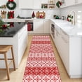 thumbnail image 3 of BERTHMEER Christmas Runner Rug 2'X6' Red and White for Kitchen Indoor Hallway Porch Entrance Entryway Front Door Washable Non-slip Rug, 3 of 7