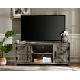Farmhouse Barn Door Wood TV Stands for 70 Inch Flat Screen, TV Console