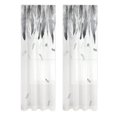 thumbnail image 2 of Cortinas transparentes con estampado de plumas BLESIY Dos paneles 107x213cm, 2 of 8