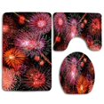 thumbnail image 1 of ABPHQTO Fuegos artificiales rojos Juego de alfombras de baño de 3 piezas Alfombra de baño Alfombra de contorno y tapa de inodoro ABPHQTO Cont-CHAPPLE-32566, 1 of 2