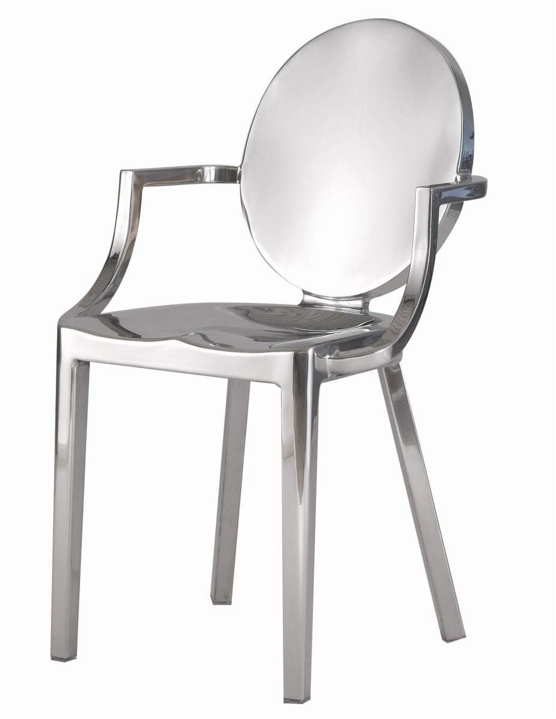 Plata Decor Kong Arm Chair in Polished Aluminium