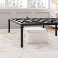 thumbnail image 4 of Bingirl 14-Inch Sturdy Metal Platform Queen Size Bed Frame: Heavy Duty Steel Slat Support, Easy Assembly, Noise-Free, with Storage Space, No Box Spring Needed (Black), 4 of 7